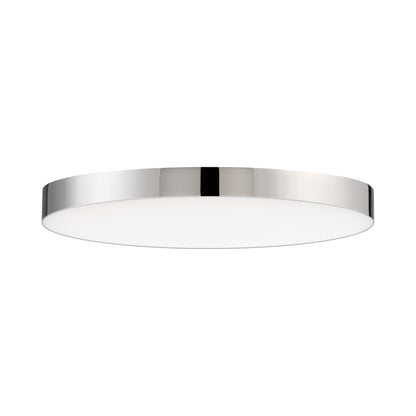 Trim Round LED Flush Mount Ceiling Light in Polished Chrome (Medium).