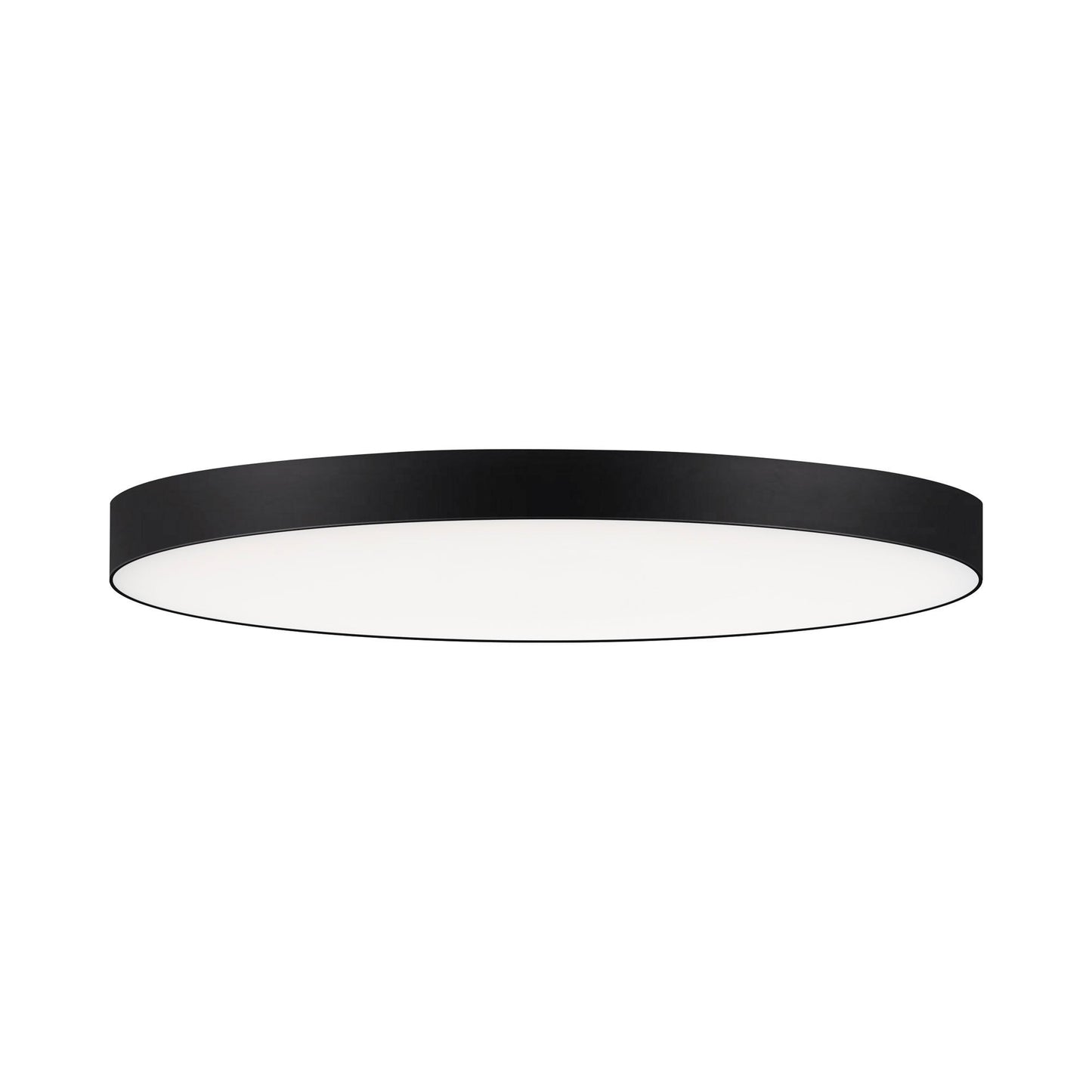 Trim Round LED Flush Mount Ceiling Light in Black (Large).