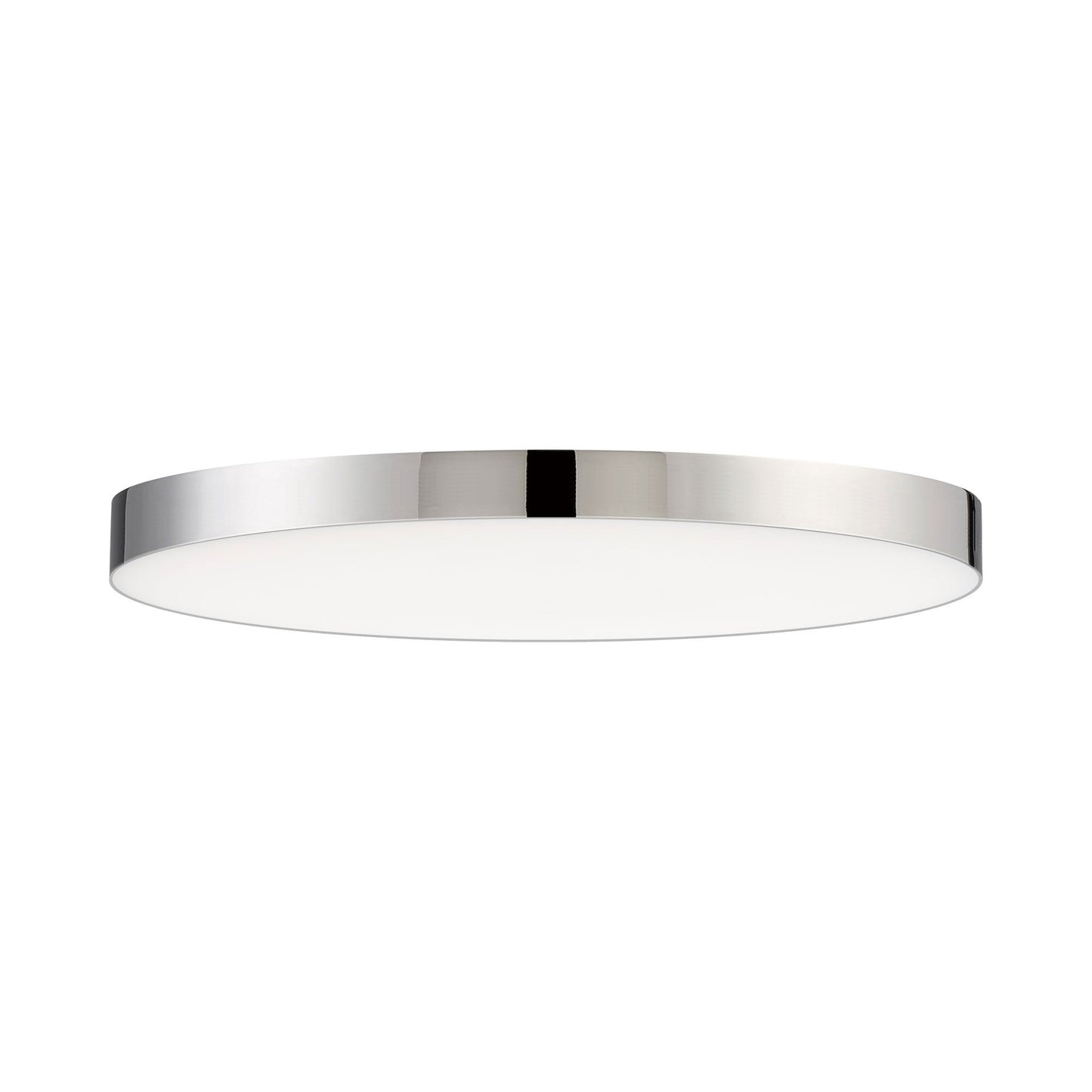 Trim Round LED Flush Mount Ceiling Light in Polished Chrome (Large).