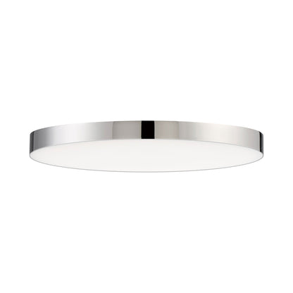 Trim Round LED Flush Mount Ceiling Light in Polished Chrome (Large).