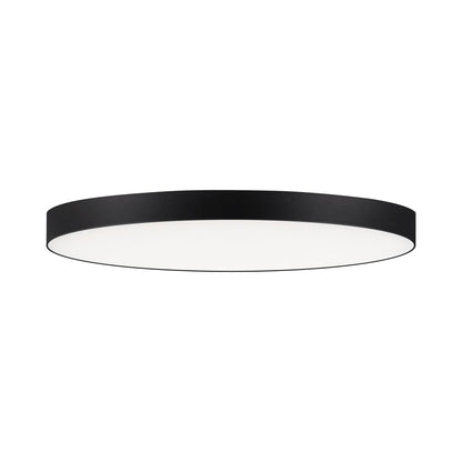 Trim Round LED Flush Mount Ceiling Light in Black (Large).