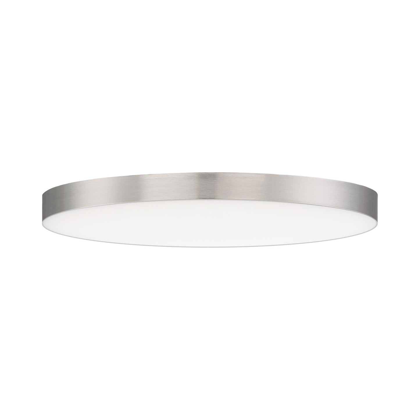 Trim Round LED Flush Mount Ceiling Light in Satin Nickel (Large).