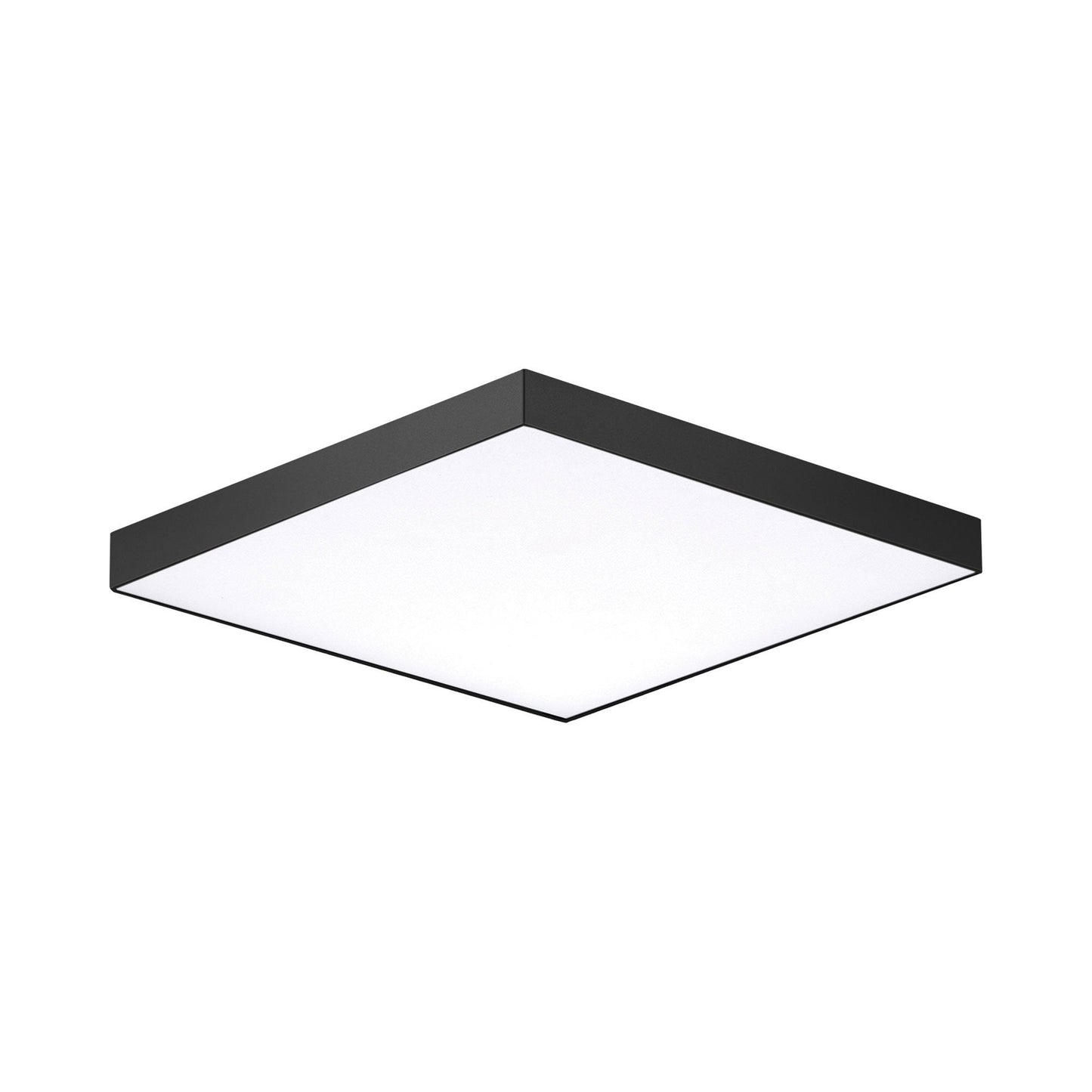 Trim Square LED Flush Mount Ceiling Light in Black (Small).