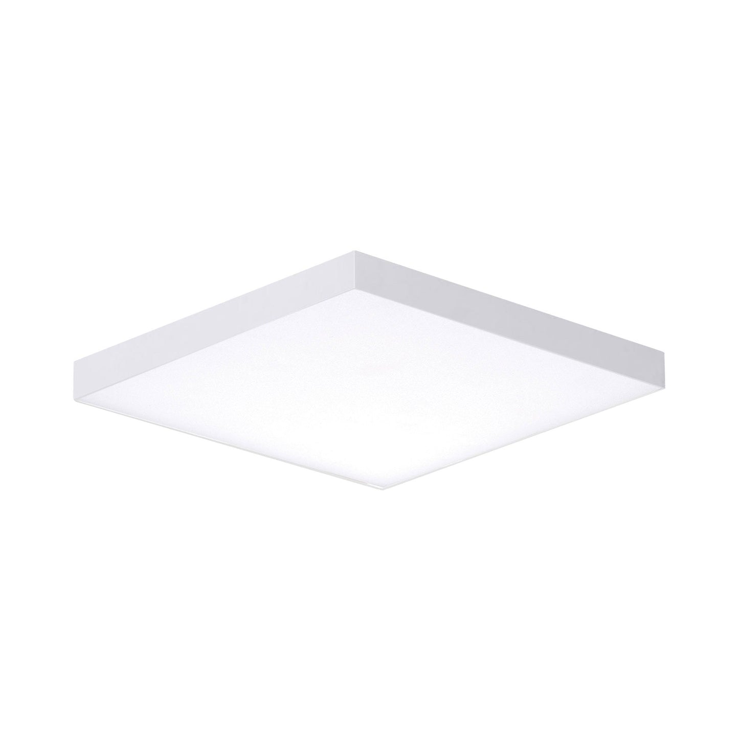 Trim Square LED Flush Mount Ceiling Light in White (Small).