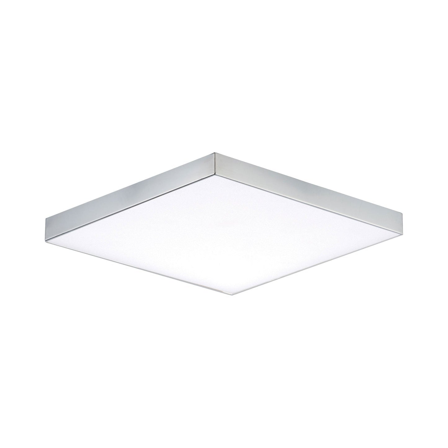 Trim Square LED Flush Mount Ceiling Light in Polished Chrome (Small).