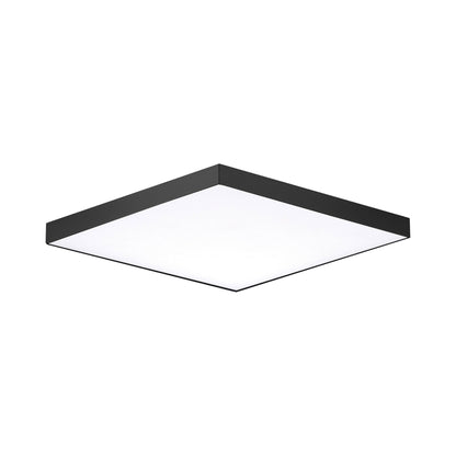 Trim Square LED Flush Mount Ceiling Light in Black (Large).