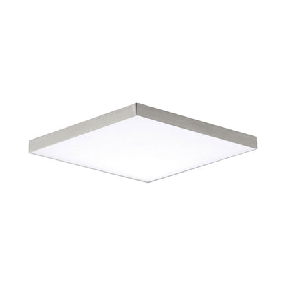 Trim Square LED Flush Mount Ceiling Light in Satin Nickel (Large).