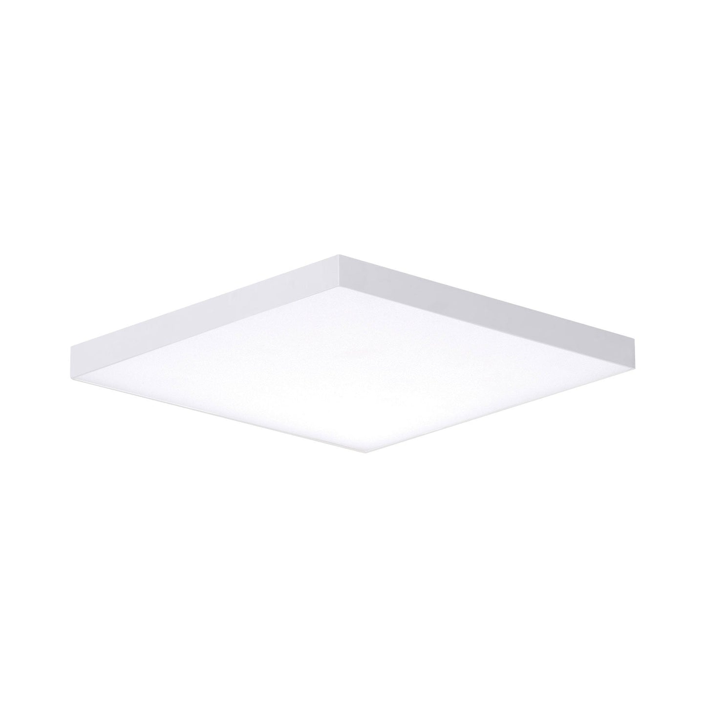 Trim Square LED Flush Mount Ceiling Light in White (Large).