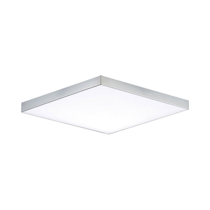 Trim Square LED Flush Mount Ceiling Light in Polished Chrome (Large).
