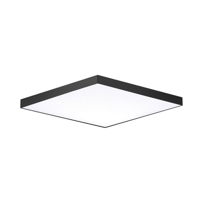 Trim Square LED Flush Mount Ceiling Light in Black (Large).