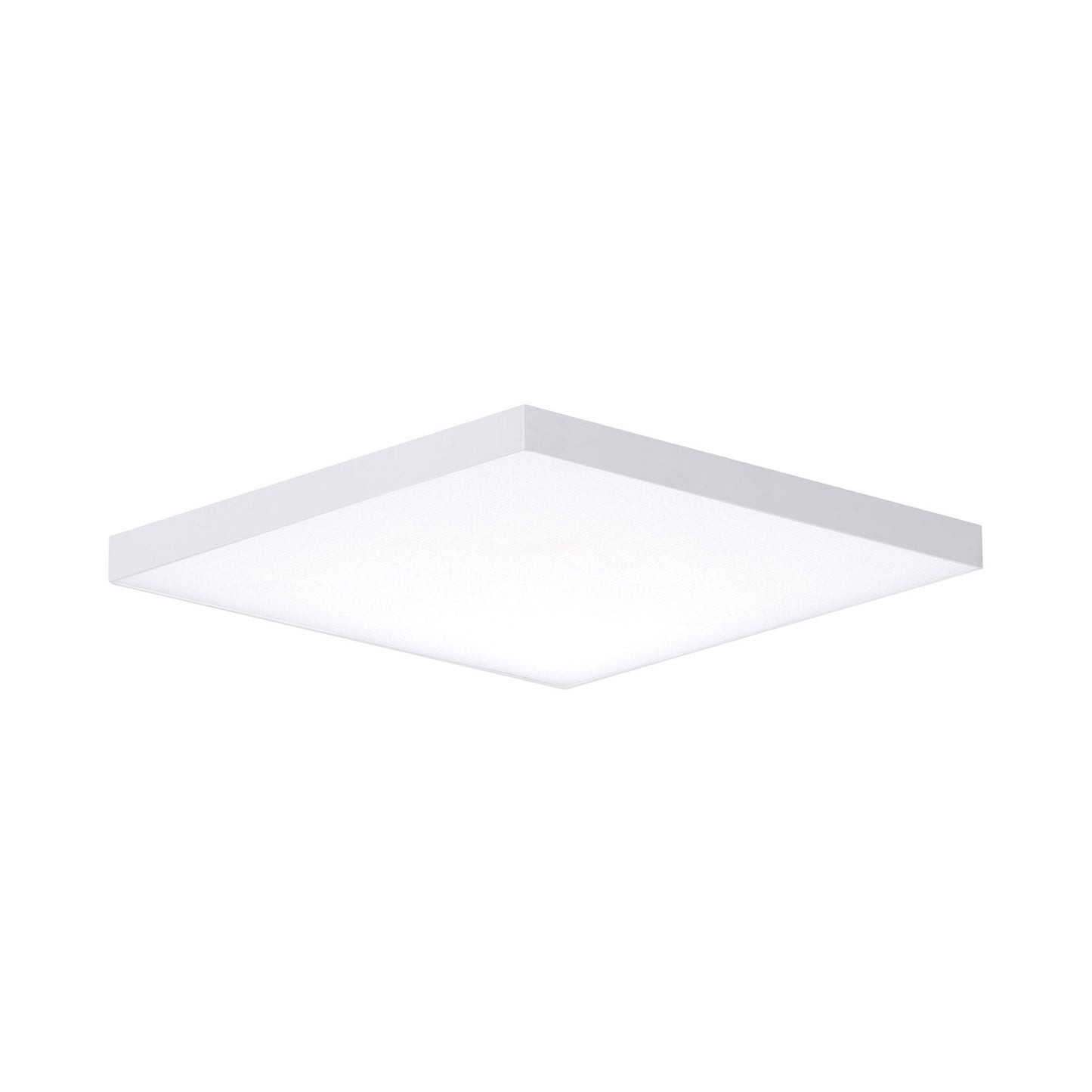 Trim Square LED Flush Mount Ceiling Light in White (Large).