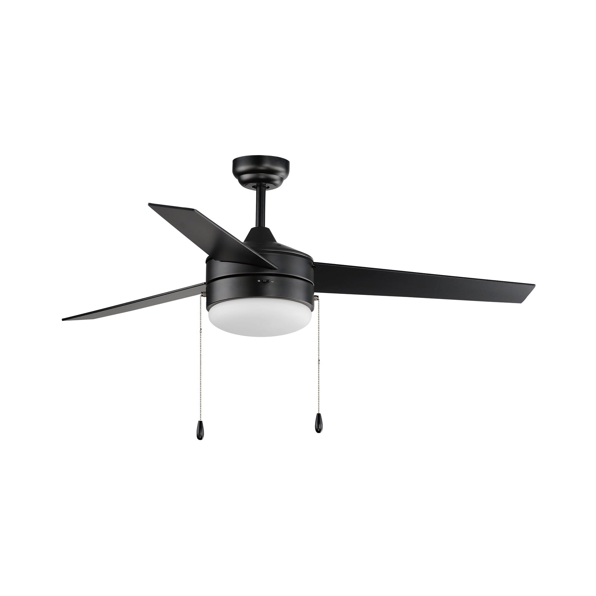 Trio Ceiling Fan in Black/Walnut (Pull Chain).