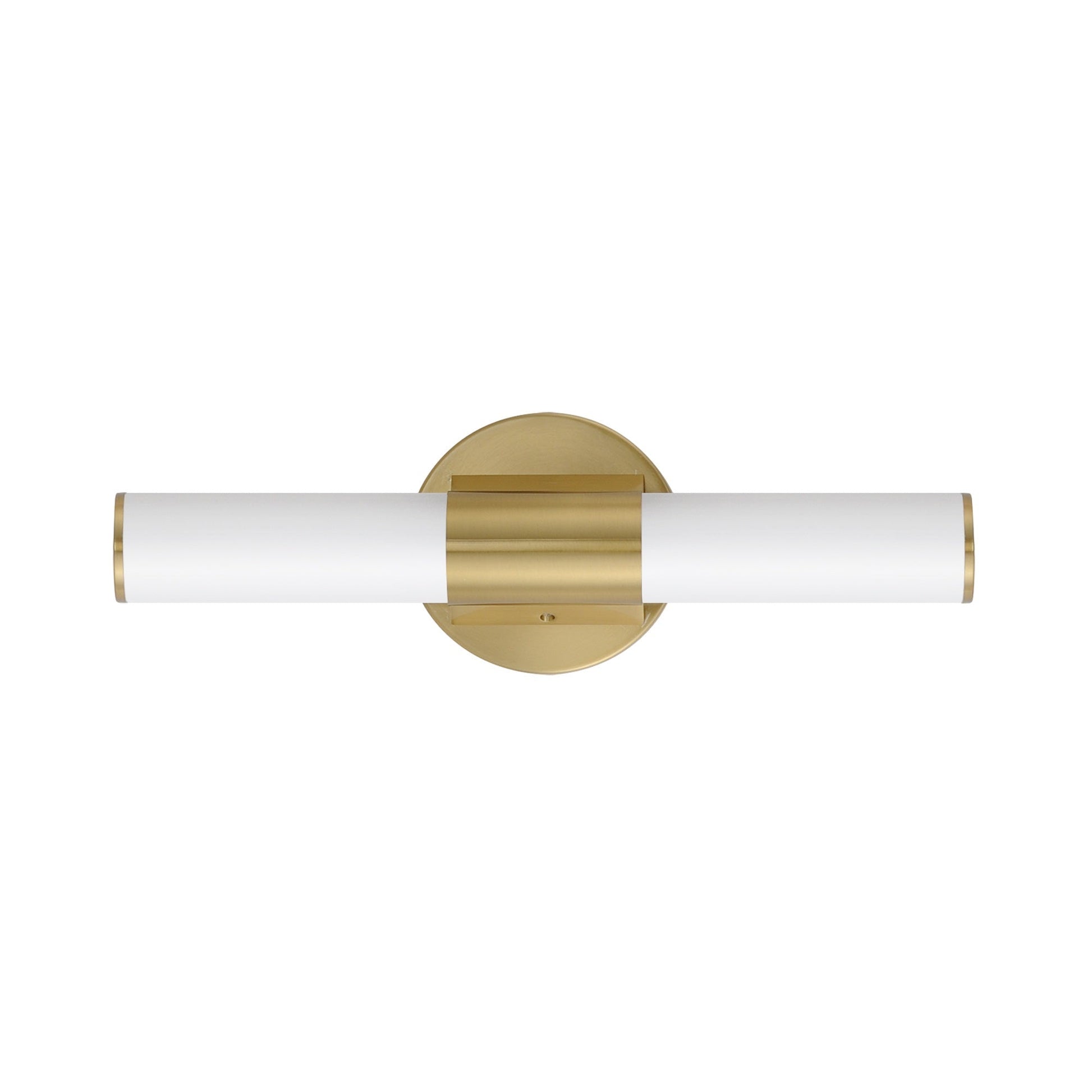 Tubo LED Bath Vanity Light in Natural Aged Brass (18-Inch).
