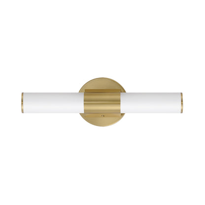 Tubo LED Bath Vanity Light in Natural Aged Brass (18-Inch).