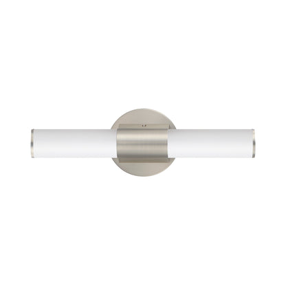 Tubo LED Bath Vanity Light in Satin Nickel (18-Inch).