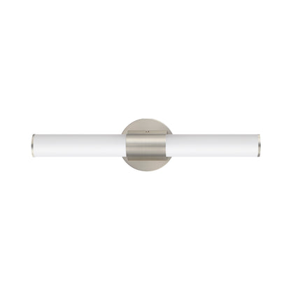 Tubo LED Bath Vanity Light in Satin Nickel (24-Inch).