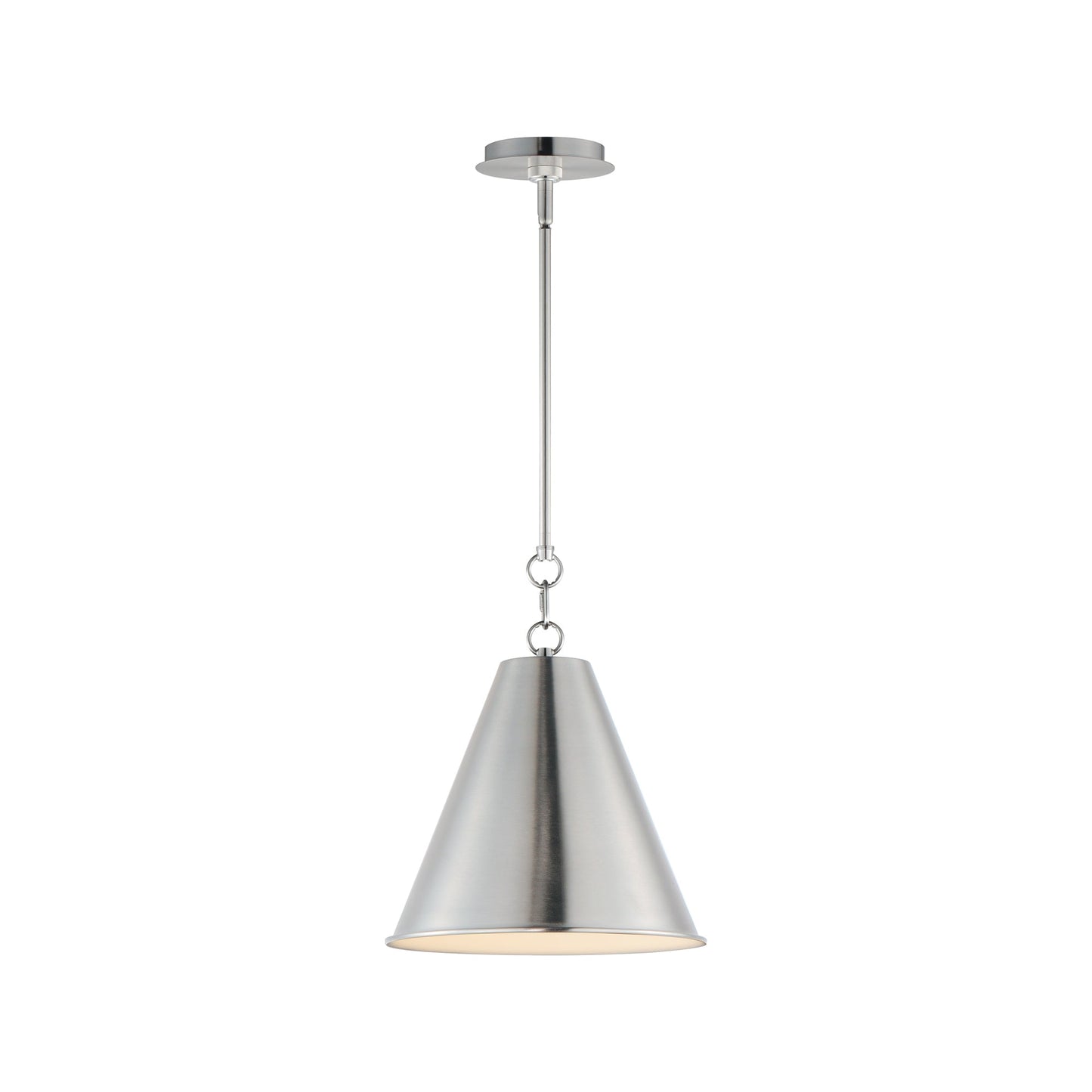 Veritas Pendant Light in Satin Nickel (12-Inch).
