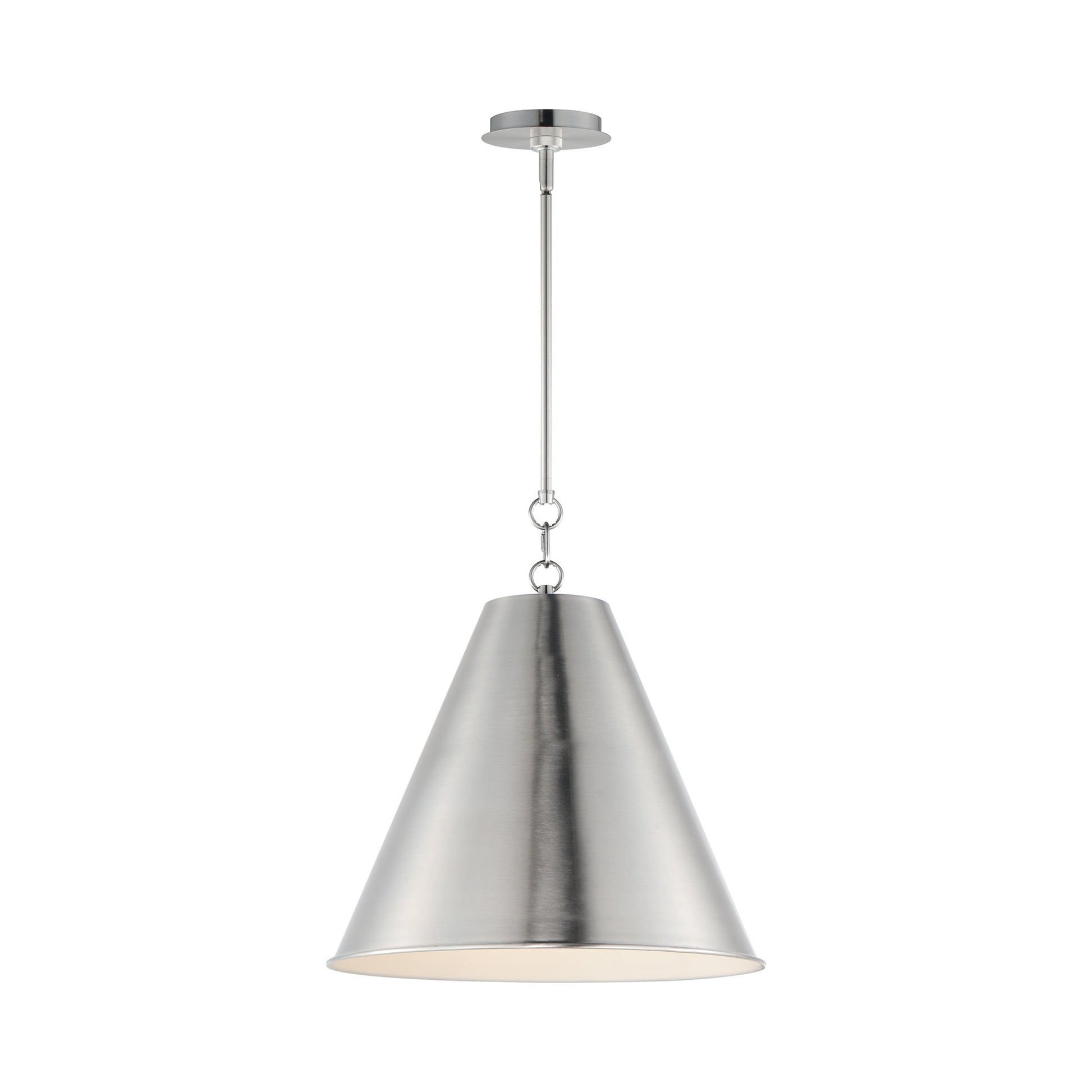 Veritas Pendant Light in Satin Nickel (18-Inch).