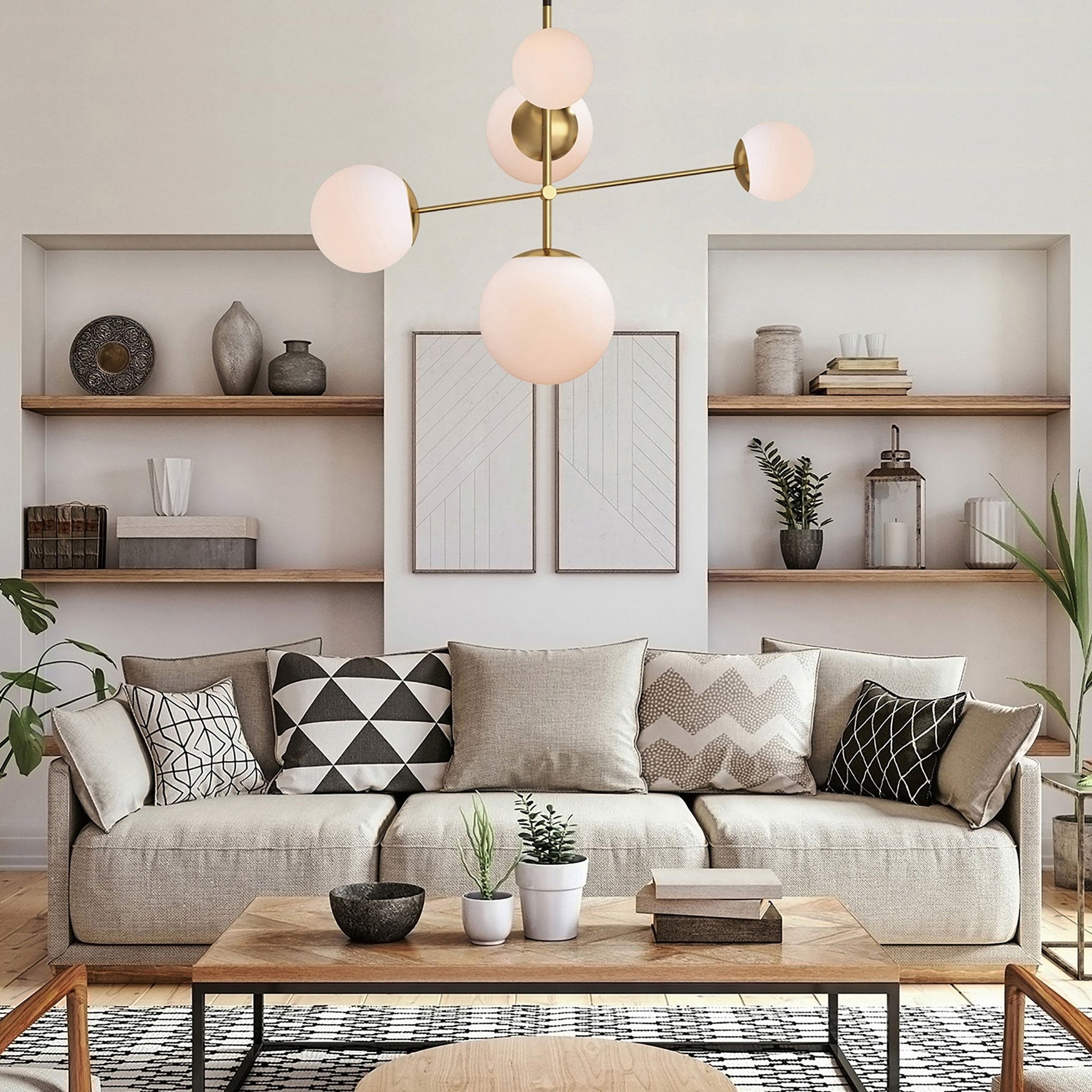 Vesper Pendant Light in living room.