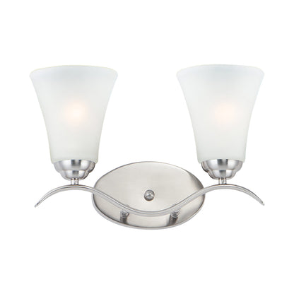 Vital Bath Vanity Light in Satin Nickel (2-Light).