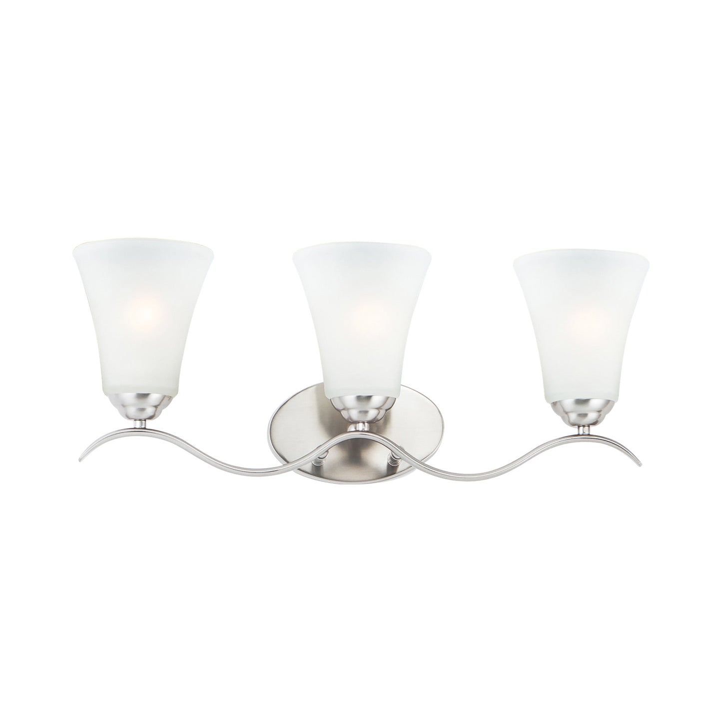 Vital Bath Vanity Light in Satin Nickel (3-Light).
