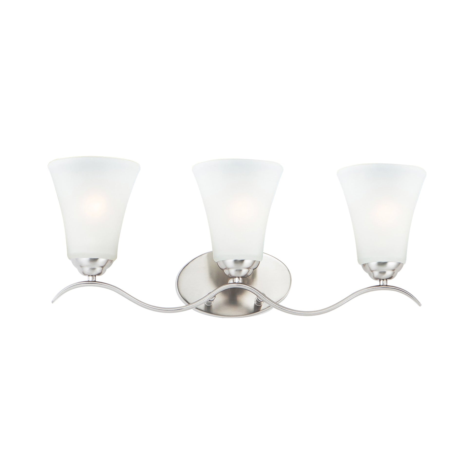 Vital Bath Vanity Light in Satin Nickel (3-Light).