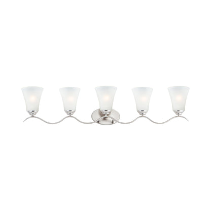 Vital Bath Vanity Light in Satin Nickel (5-Light).