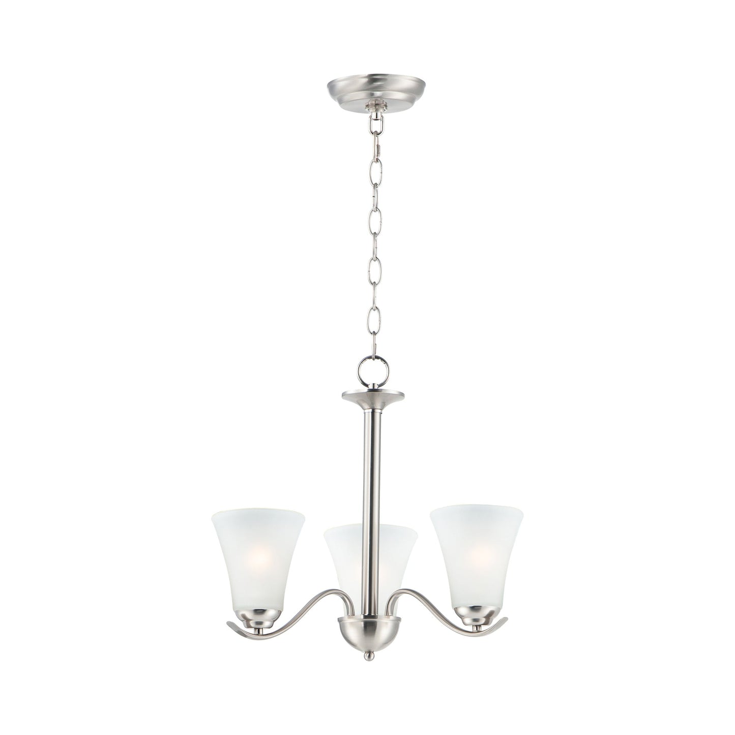 Vital Chandelier in Satin Nickel (3-Light).