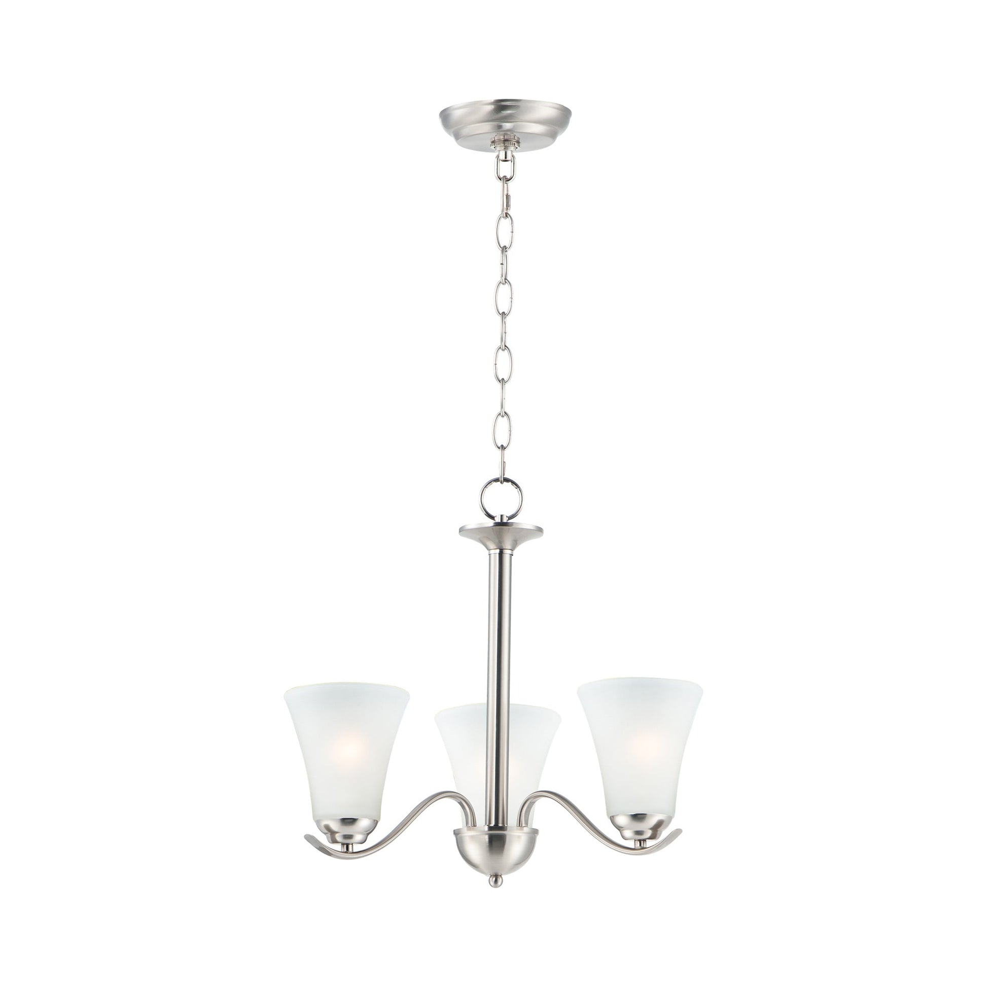 Vital Chandelier in Satin Nickel (3-Light).