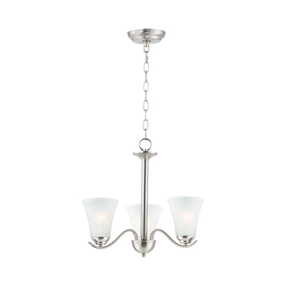 Vital Chandelier in Satin Nickel (3-Light).