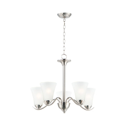 Vital Chandelier in Satin Nickel (5-Light).