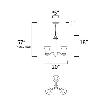 Vital Chandelier - line drawing.