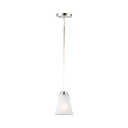 Vital Mini Pendant Light in Satin Nickel.