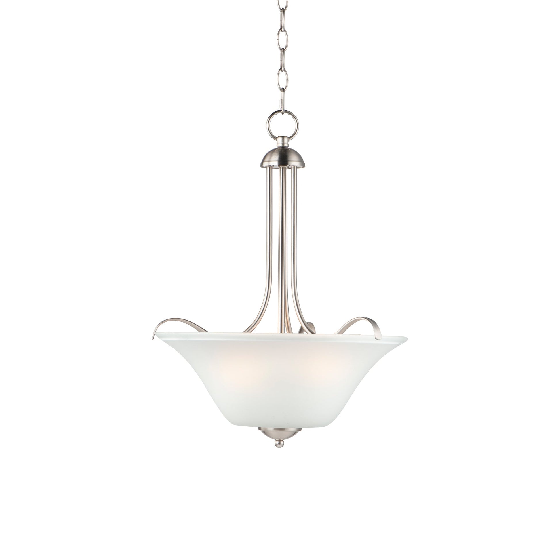 Vital Pendant Light in Satin Nickel.