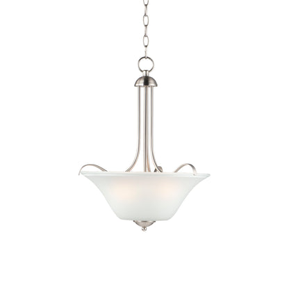 Vital Pendant Light in Satin Nickel.