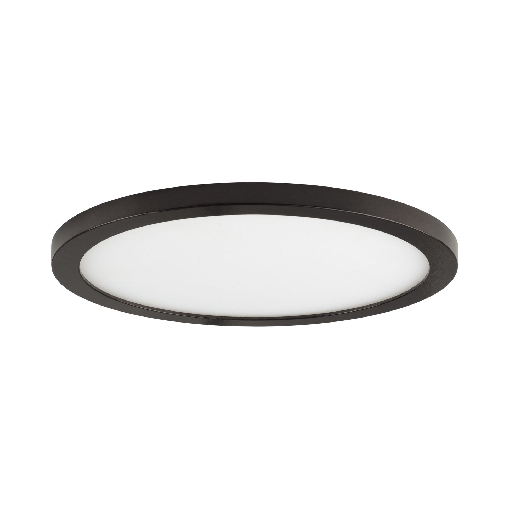 Wafer LED Flush Mount Ceiling Light in Bronze (Medium/Round).