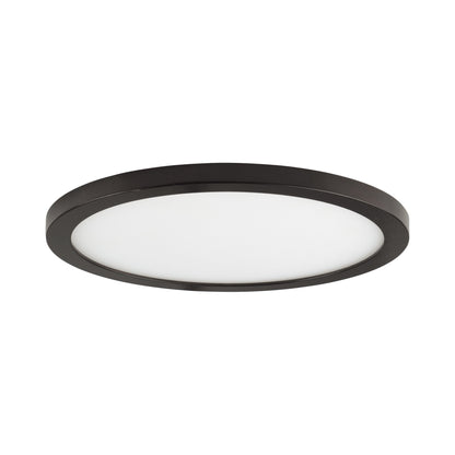 Wafer LED Flush Mount Ceiling Light in Bronze (Medium/Round).