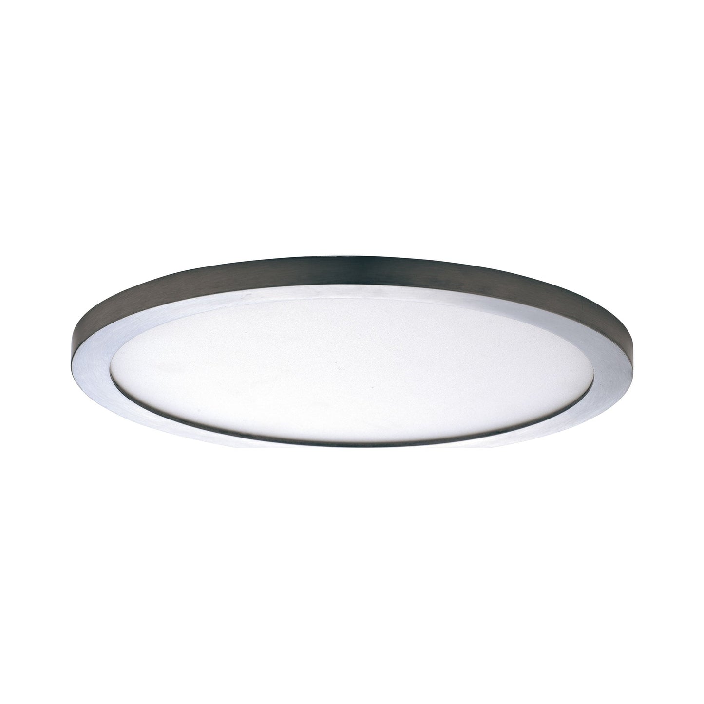 Wafer LED Flush Mount Ceiling Light in Satin Nickel (Medium/Round).
