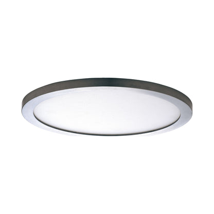 Wafer LED Flush Mount Ceiling Light in Satin Nickel (Medium/Round).