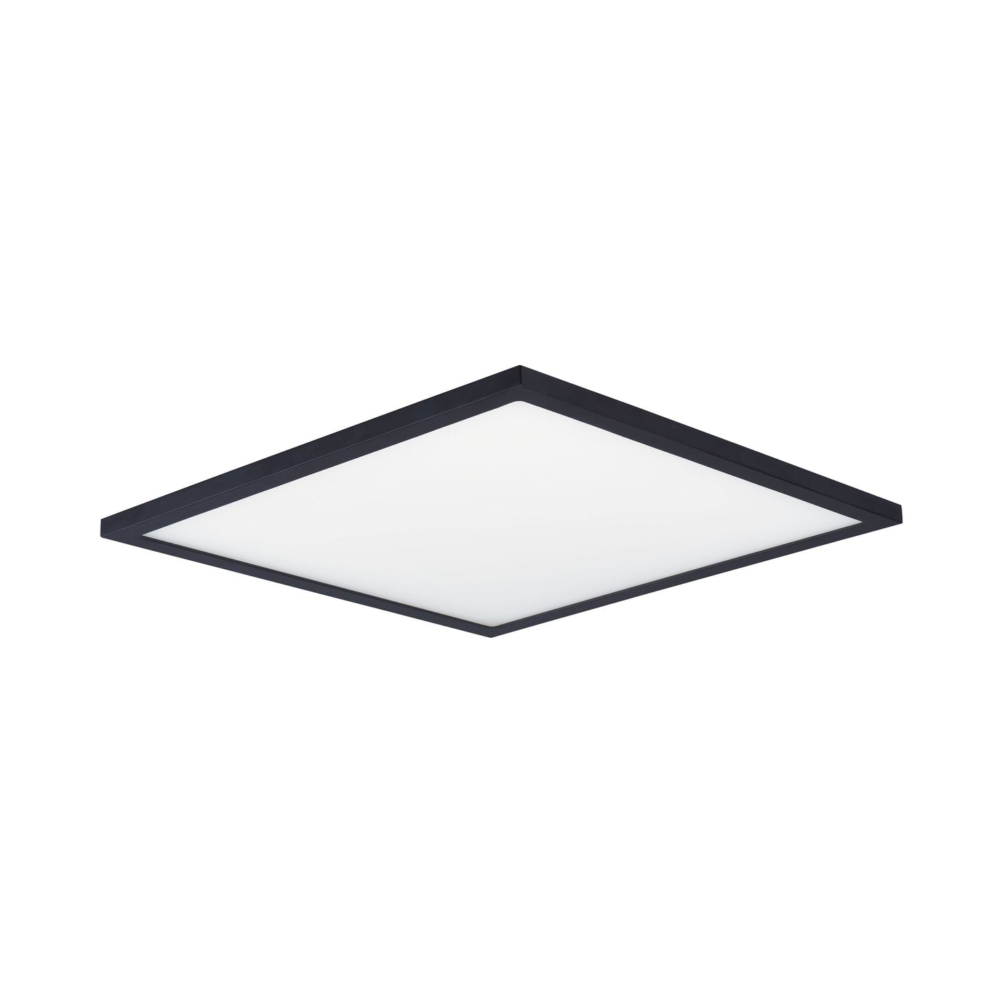 Wafer LED Flush Mount Ceiling Light in Black (Medium/Square).