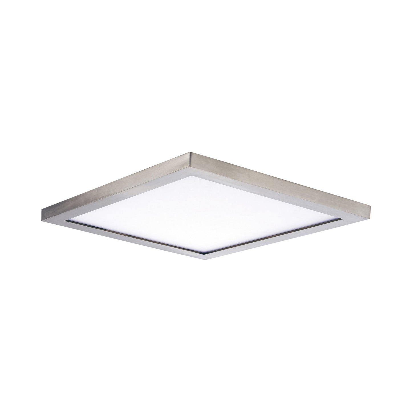 Wafer LED Flush Mount Ceiling Light in Satin Nickel (Medium/Square).