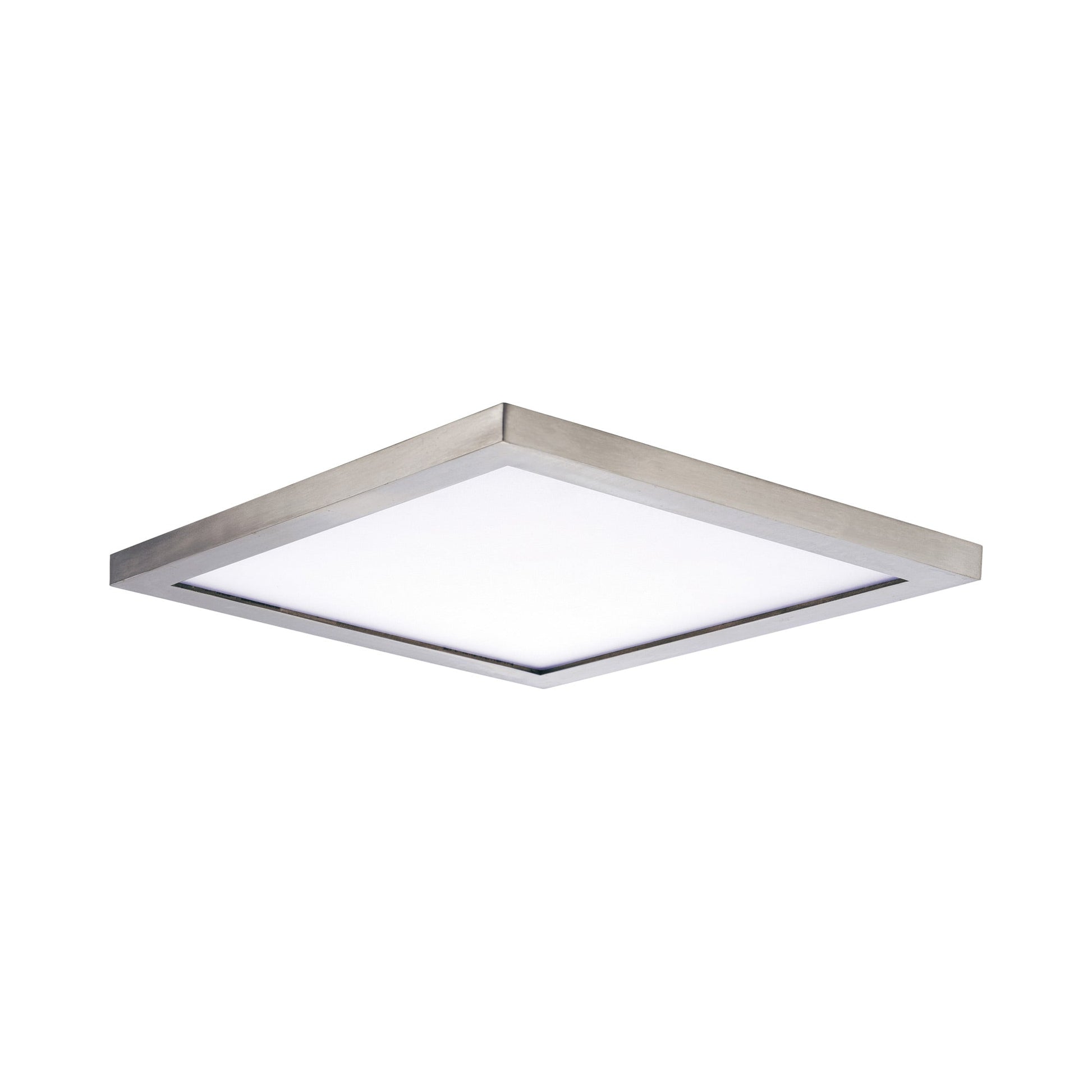 Wafer LED Flush Mount Ceiling Light in Satin Nickel (Medium/Square).