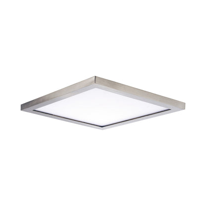Wafer LED Flush Mount Ceiling Light in Satin Nickel (Medium/Square).