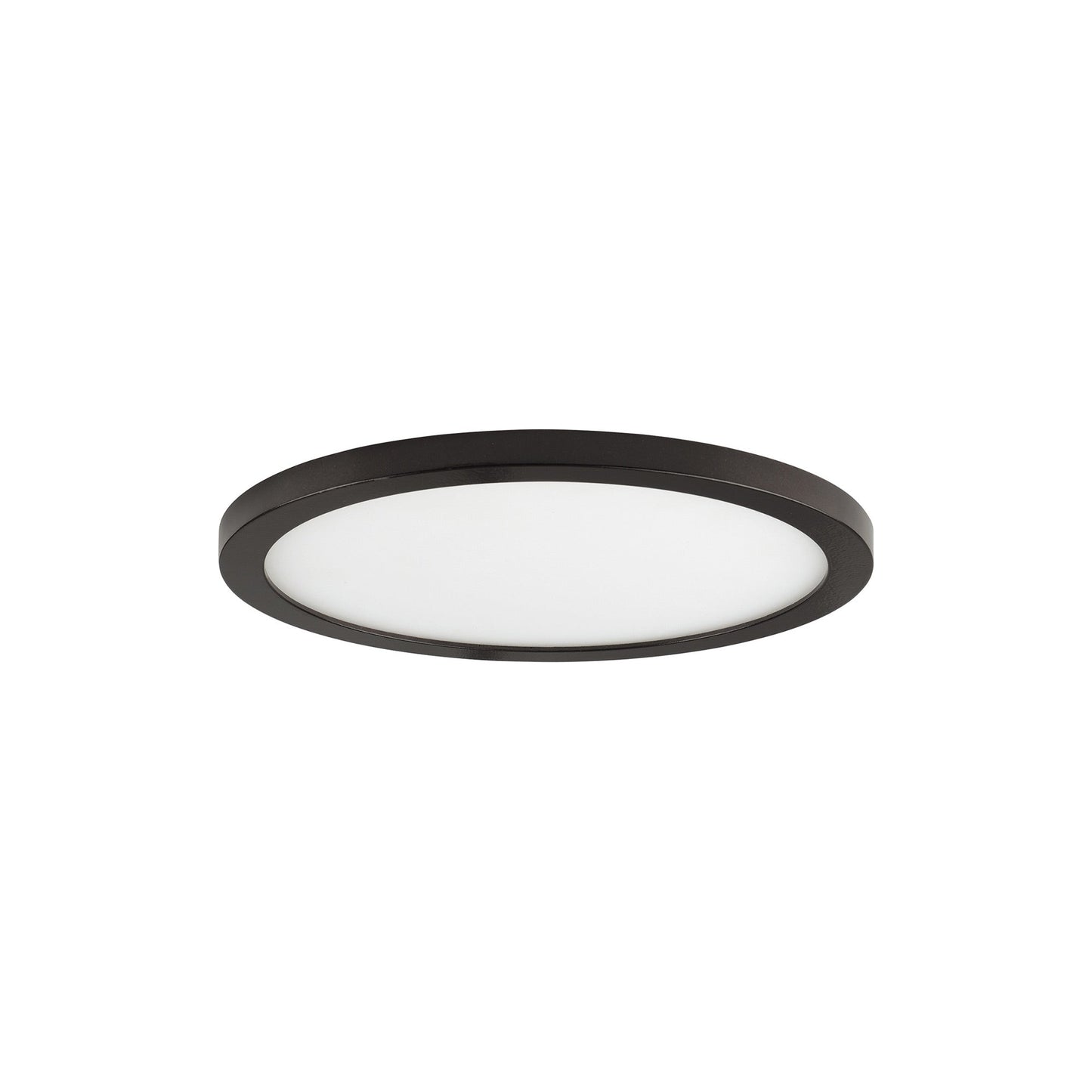 Wafer Outdoor LED Flush Mount Ceiling Light in Bronze (5-Inch/Round).