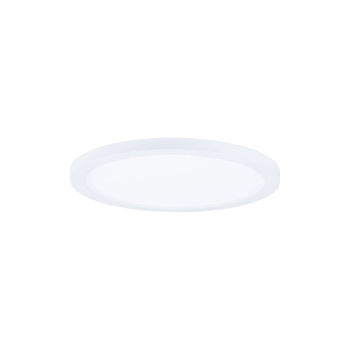 Wafer Outdoor LED Flush Mount Ceiling Light in White (5-Inch/Round).