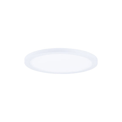 Wafer Outdoor LED Flush Mount Ceiling Light in White (5-Inch/Round).