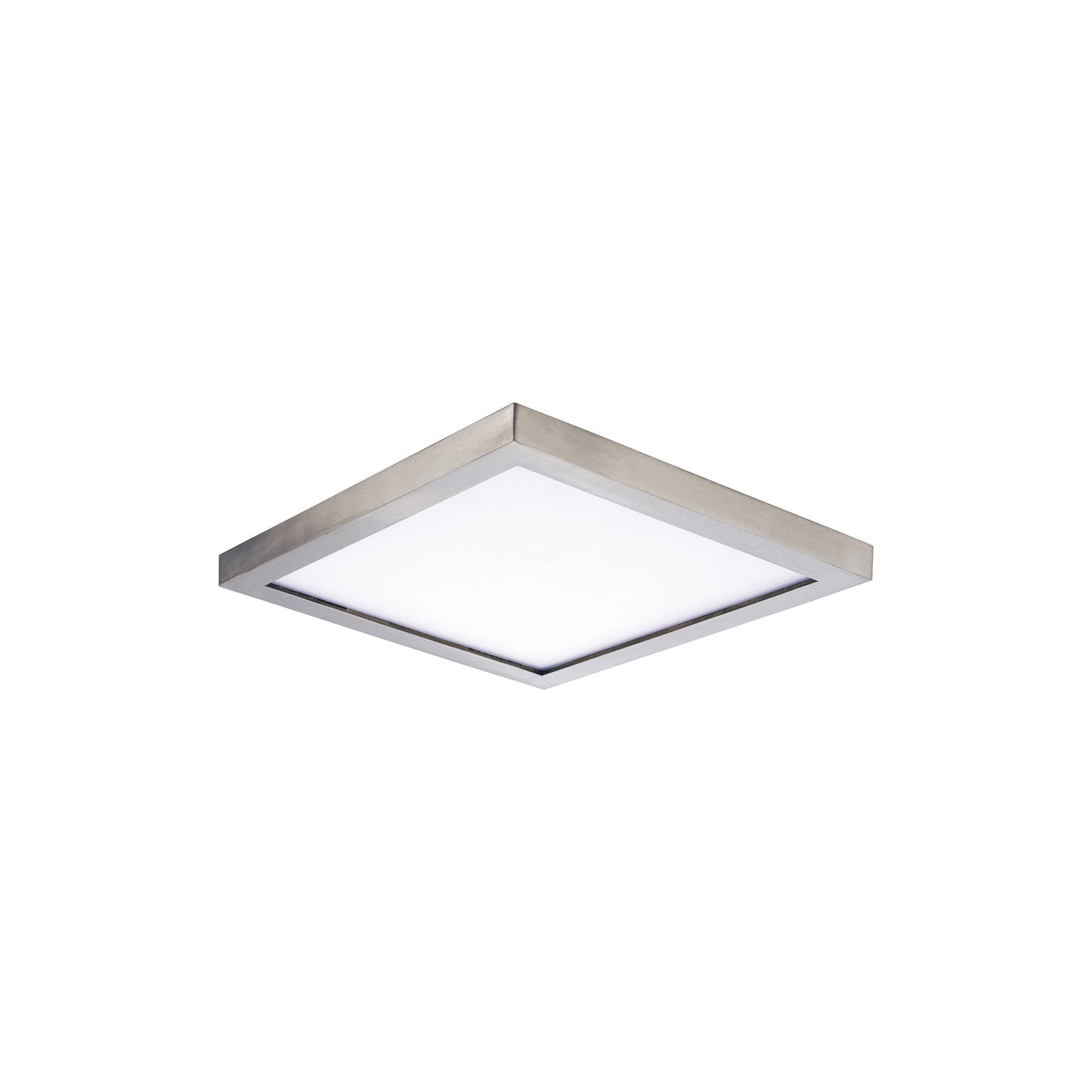 Wafer Outdoor LED Flush Mount Ceiling Light in Satin Nickel (5-Inch/Square).