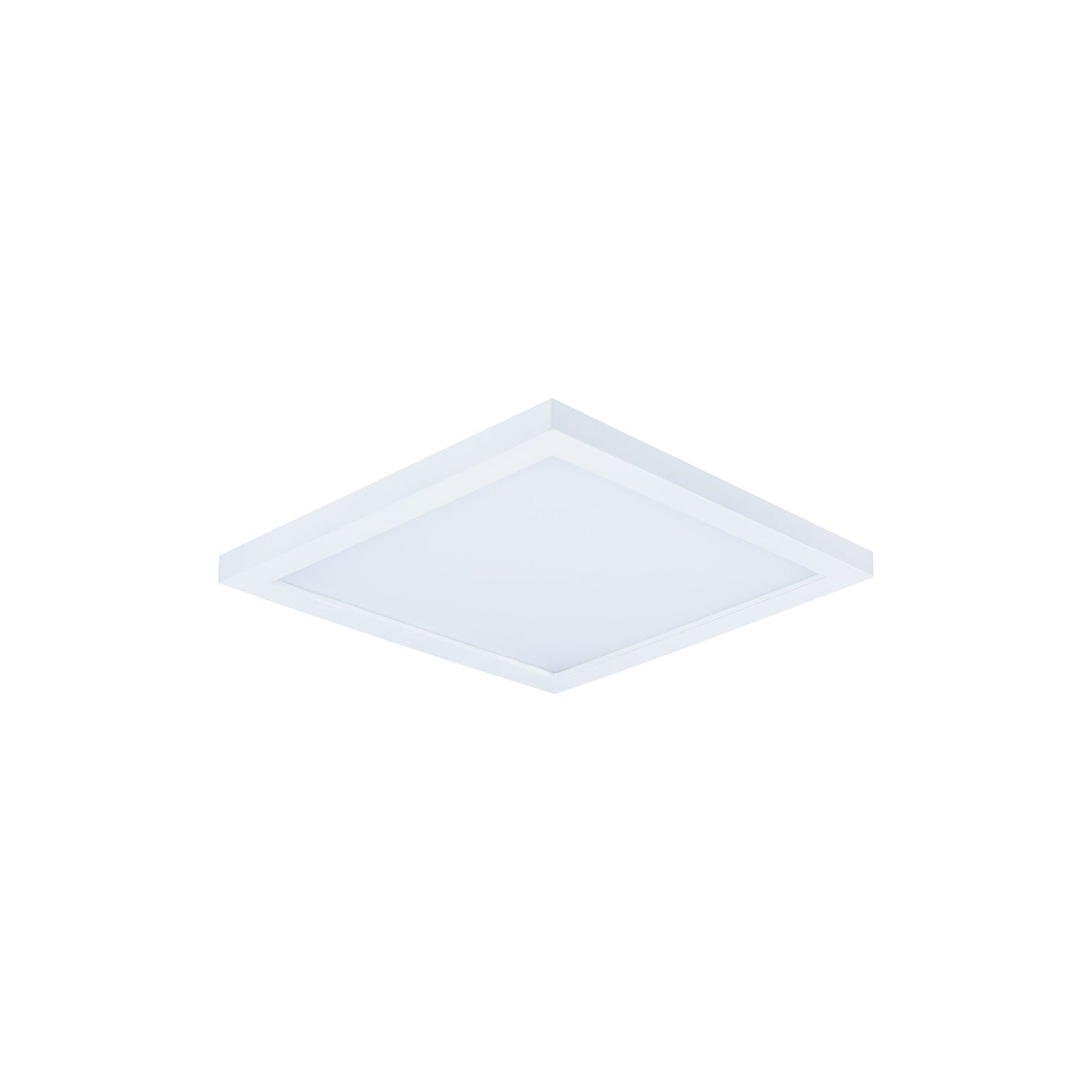 Wafer Outdoor LED Flush Mount Ceiling Light in White (5-Inch/Square).