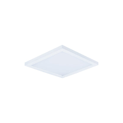 Wafer Outdoor LED Flush Mount Ceiling Light in White (5-Inch/Square).