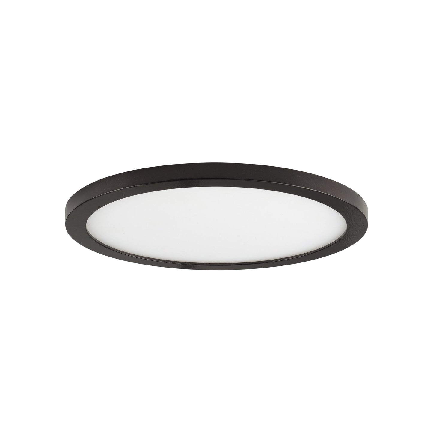 Wafer Outdoor LED Flush Mount Ceiling Light in Bronze (7-Inch/Round).